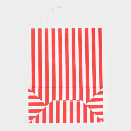 Crafts, red, "stripes", 33 x 26 x 12 cm-2
