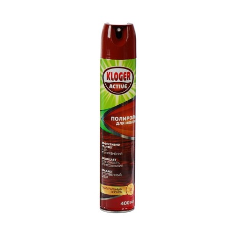 Cleaner "Kloger Active" for furniture, a polish with wax, antipol, 400 ml