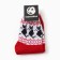 Women's socks "cat", red color, rr 25-27