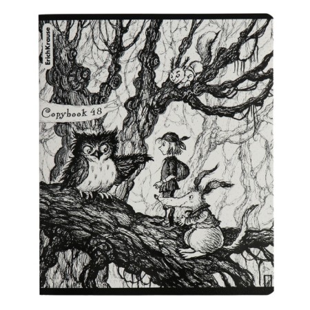 Notebook of 48 sheets in the Erichkrause cage monochrome history, cover coated cardboard, block offset, 5v, mix-6