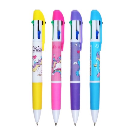 Balloon handle Calligrata, automatic, 4-colored, with a pattern, mix-11