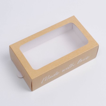 Box for Makarun, confectionery packaging "Made with love", 18 x 10.5 x 5.5 cm-1