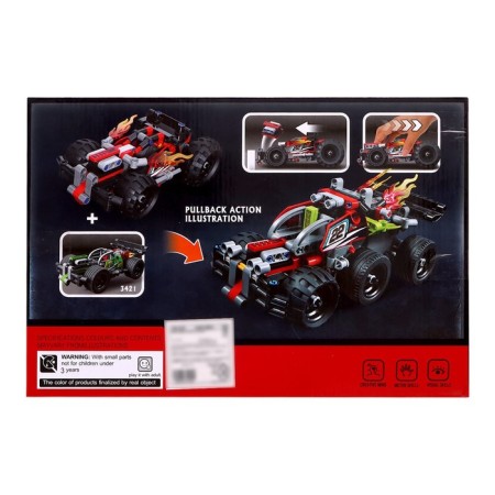 Designer with an inertial mechanism "Racing Jeep", 139 parts-5