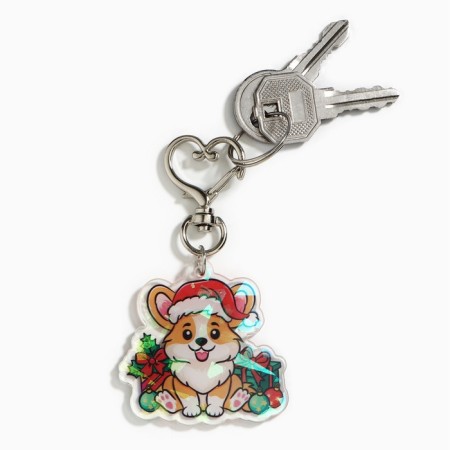 Holographic keychain "Happiness", 4.5 x 4.2 cm-6