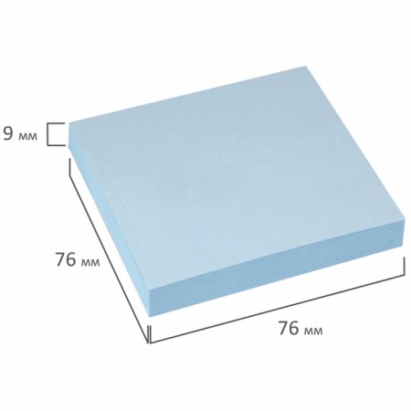 Block with a sticky edge Staff 76*76 mm 100l., Blue, 129362-4