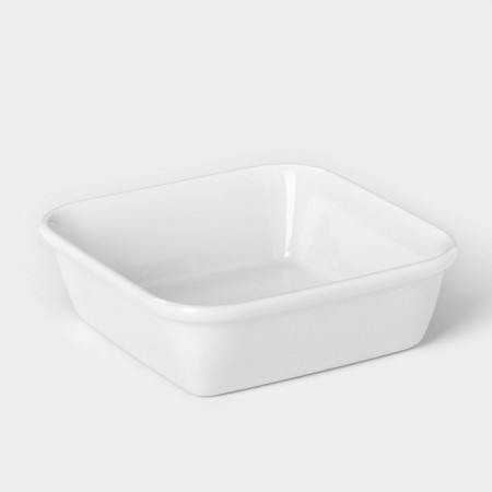 Baking form porcelain square "linen", 11 × 11 cm