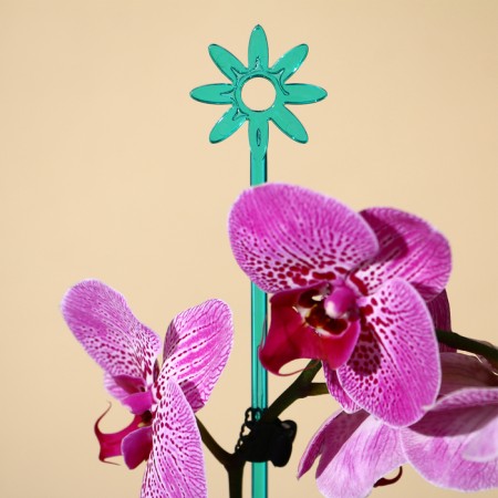 Support for orchids, h = 44 cm, plastic, turquoise, mix-3
