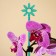 Support for orchids, h = 44 cm, plastic, turquoise, mix
