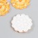 Decor for creativity plastic "Lace Flower" Orange 3.2x3.3 cm