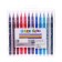 A set of watercolor markers with a 24 -pcs/24 -finge tips in a plastic pencil case
