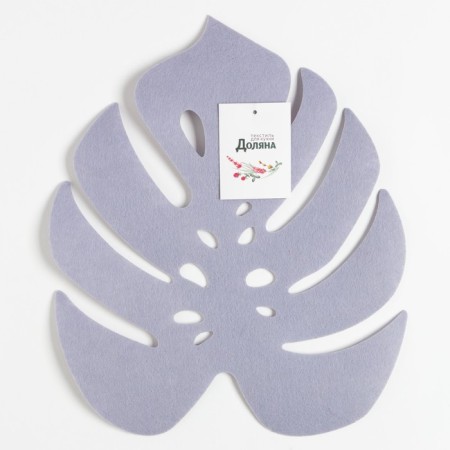 Decorative napkin "Tropics" gray, 36.5 x 30 cm, 100% p/e, felt-2