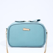 Bag Cross-Bodi with a zipper, blue color