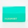 Passport cover, light green color