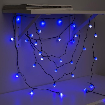 Garland “thread” 5 m with nozzles “Blood Balls”, IP20, Dark Thread, 30 LED, Blue glow, 8 modes, 220 V-2