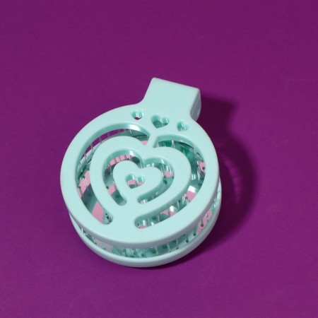 The comb is massage, folding, with a mirror, d = 6.6 cm, green color-4