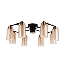 Ceiling chandelier Arte Lamp Leo A7027PL-8BK, E14, 8x40 W, 79x79x29 cm, black