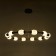 Assini Lamp with PDU 12XLED 90W black and gold 88x88x10-110 cm
