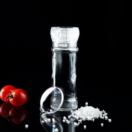 Mill for spices, reusable, 115 ml (45-80 gr), transparent color-3