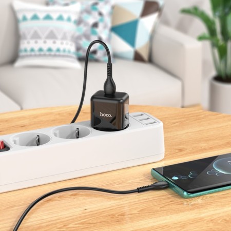 N32, 1 Type-C, 30 W, PD + Qc, Black Network Charger, Black-3