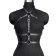 BDSM Podsm Oki, female, on the chest, PU, ​​size OS, black