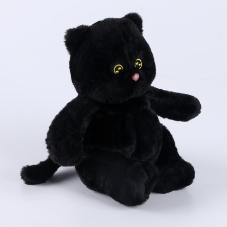 Soft toy "cat", 25 cm, black color-1