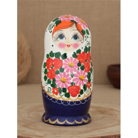 Nesting doll "pink bouquet" 5 puppet-2