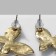 Earrings with pearls "butterflies" delicate, white color in gold