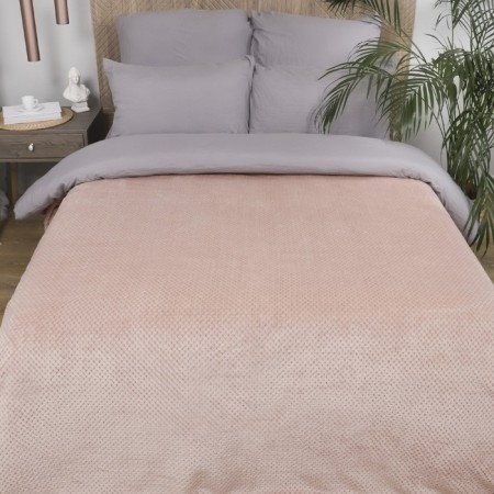 Plaid-woking "Jacquard", size 220x240 cm, color dusty rose