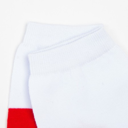 Women's socks "Deer" color white/red, size 23-25-2