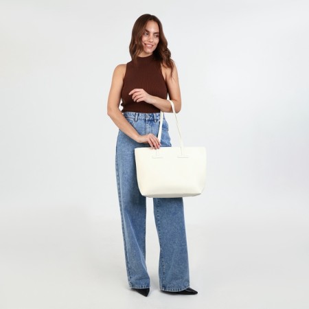 Zipper bag with lightning, white color-6