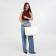 Zipper bag with lightning, white color