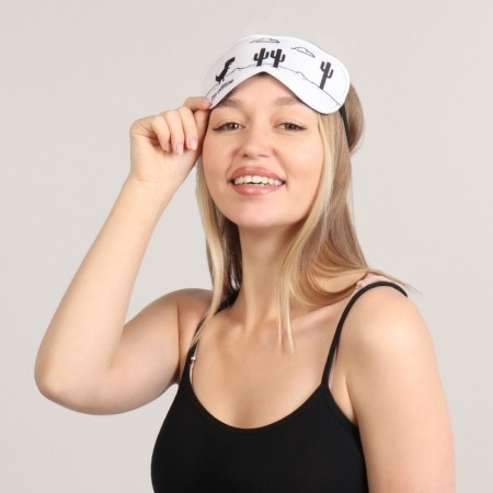 NO Signal sleep mask, 19 × 8.5 cm, elastic band is single, MIX drawing-8