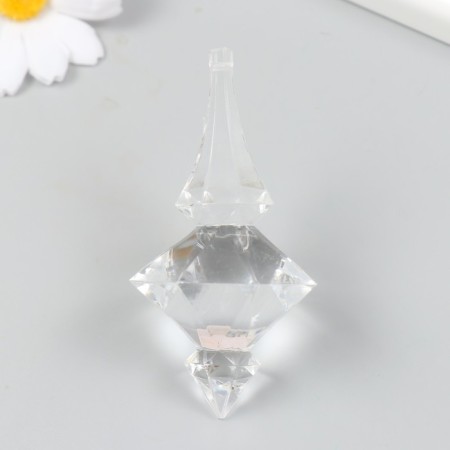Decor for creativity plastic "Figure icicle, crystal" Transparent 4.1x4.1x8.4 cm