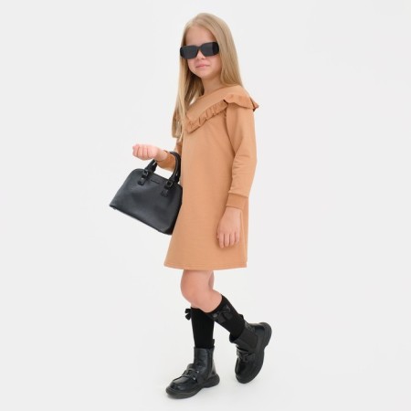 Платье для девочки KAFTAN "Basic line", размер 34 (122-128), цвет кофе-1
