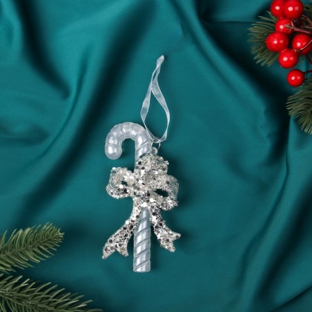 Christmas tree decoration "Magic wand" 11x5 cm, transparent