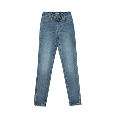 Jeans shortened female with cuts CONTE ELEGANT SKINNY, size XL, color MID MID Blue-5