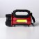 Manual battery flashlight, 10 W+5W, 1200 mAh, solar battery, 7 modes, red