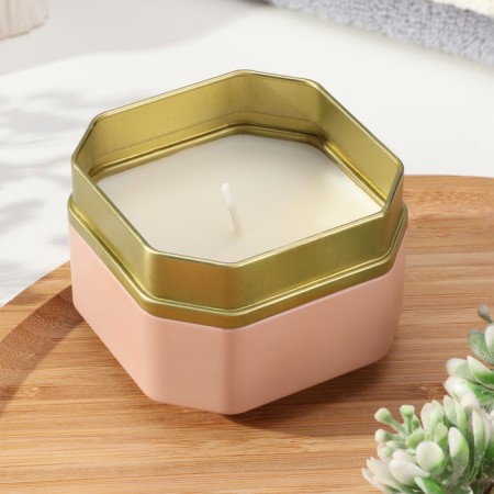 Aromatic candle in the Bank "Aromatic Candle", lemon, basil and tangerine, big-1