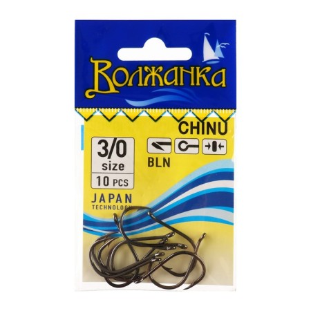 Hooks "Volzhanka" Chinu No. 3/0, 10 pcs