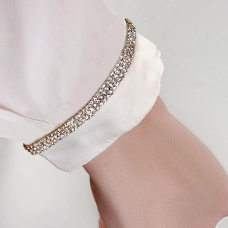 Thermoclay rhinestones, d = 3 mm, width - 10 mm, 4.5 ± 0.5 m, silver color-2