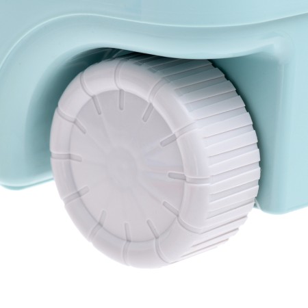 Box for toys on wheels, green color-4