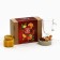 Gift set: spices for mulled wine, glass, cream honey "heat inside"