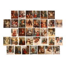 Set of mini-postcard New Year 