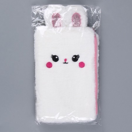 Penal School Soft "Bunny", 21 × 13 cm, plush, white color-8