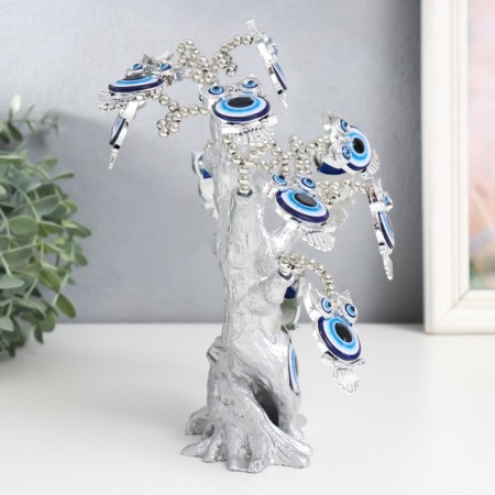 Souvenir from the evil eye "Tree with nudes" silver 17.5x6.5x23 cm-1