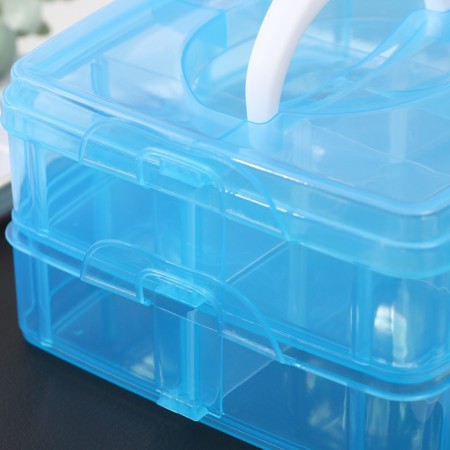 Organizer for storage, 2 tiers, 12 cells, 16 × 15 × 9 cm, color mix-2