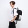 School textile school with pockets, 38x29x11 cm, black color