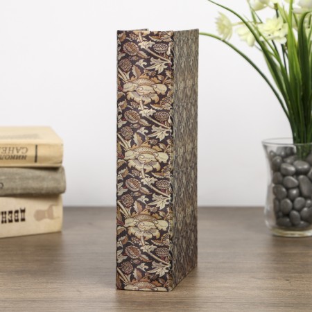 Safe-book wood under the silk "thistle" 21x13x5 cm-3