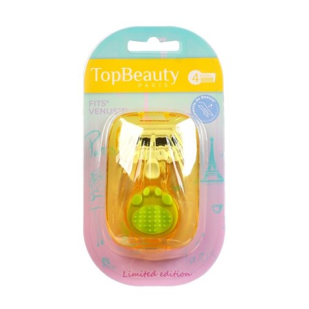 Razor Road Road Topbeauty Paris yellow + interchangeable cassettes, 1 pc (compatible with Venus)