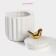 Ceramic Bank for bulk products of the Golden Wing, 900 ml, white color